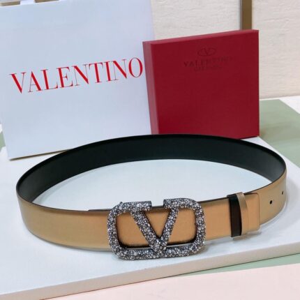 Valentino Garavani VLogo Crystal Reversible Belt