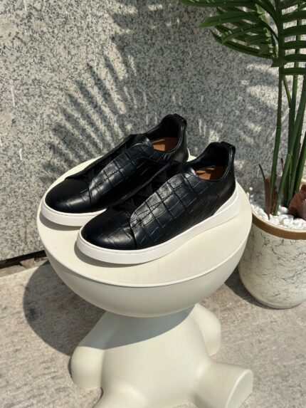 Zegna Triple Stitch Low-Top Sneakers