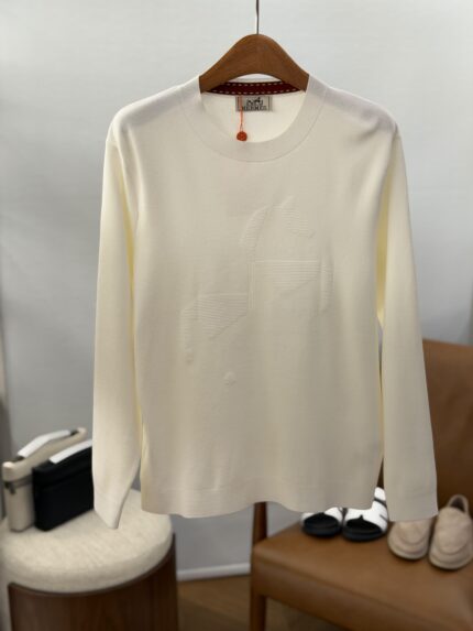 Hermes Embossed Horse Crew Neck Sweater