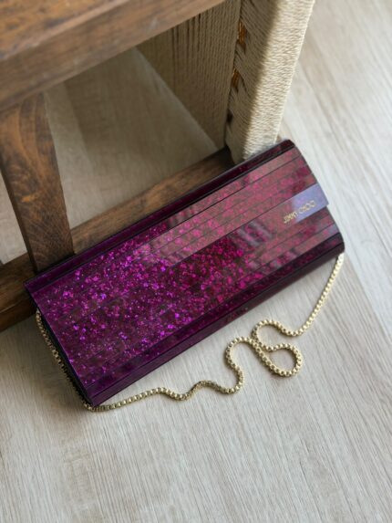 Jimmy Choo Sweetie Glitter Acrylic Clutches