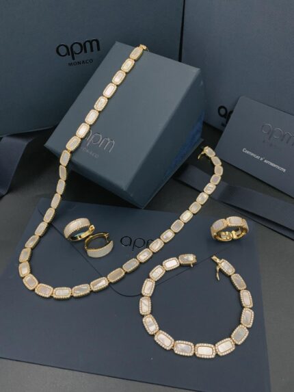 APM Monaco Nacre Pavé Jewelry Sets