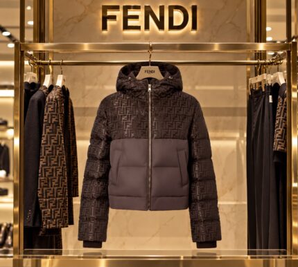 Fendi FF Logo Hooded Puffer Jacket