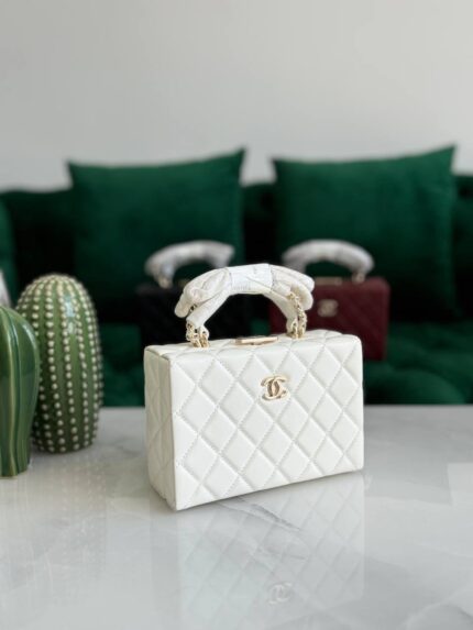 Chanel Quilted Box Bag with Top Handle