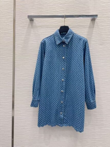 Louis Vuitton Monogram Denim Long Shirt