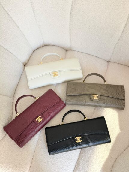 Chanel Lizard Embossed Top Handle Bags