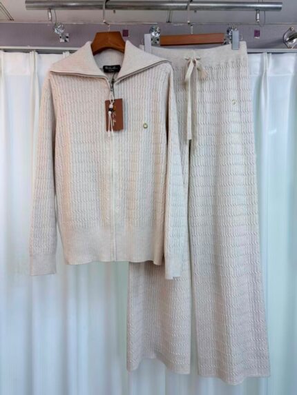 Loro Piana Premium Cable-Knit Co-Ord Set