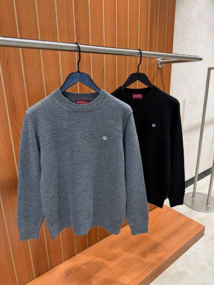 Gucci Double G Logo Crew Neck Wool Sweater