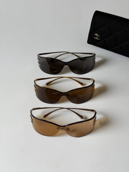 Chanel CC Logo Rimless Mask Shield Sunglasses