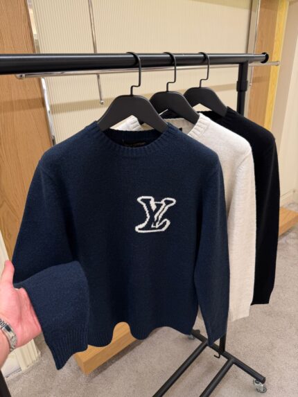 Louis Vuitton LV Intarsia Wool Cashmere Crewneck Sweaters
