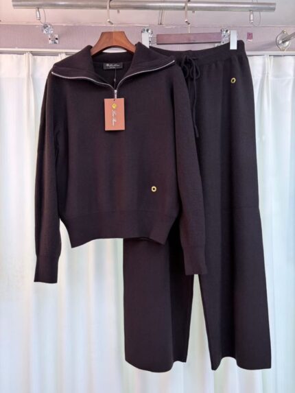 Loro Piana Zip-Collar Knit Co-ord Set