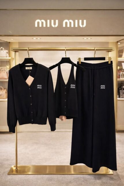 Miu Miu 3-Piece Knit Co-ord Set