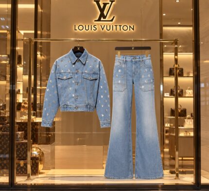 Louis Vuitton Embellished Denim Co-ord Set