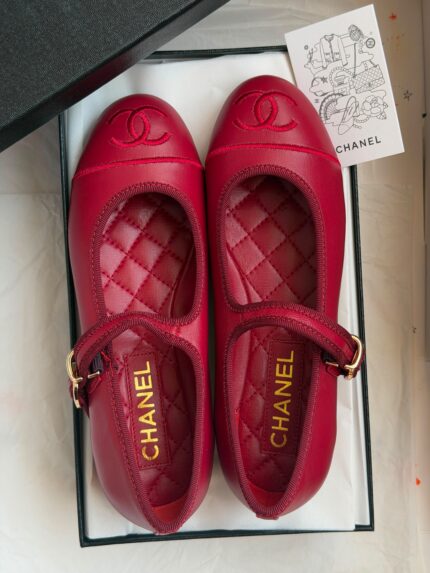 Chanel CC Cap-Toe Mary Jane Ballet Flat