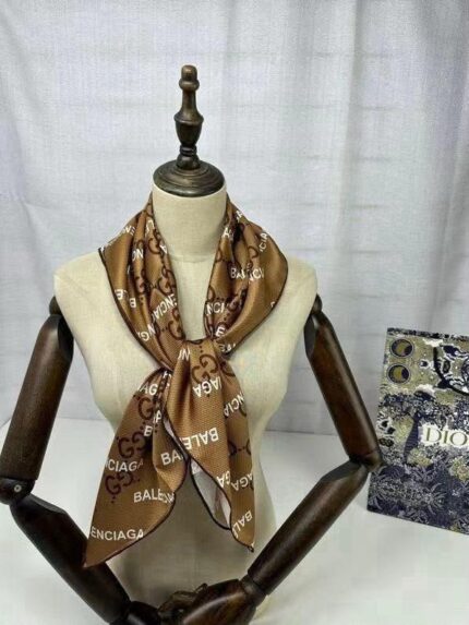 Balenciaga Signature Monogram Silk Scarfs