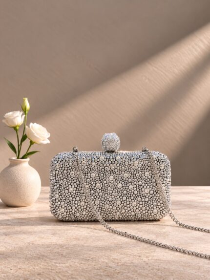 Bottega Veneta Crystal Embellished Box Clutches