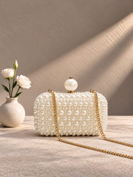 Jimmy Choo Pearl Embellished Box Clutches