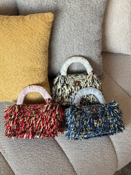 Chanel Mini Fringe Tweed Top Handle Bags