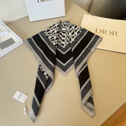 Christian Dior Oblique Silk Square Scarf