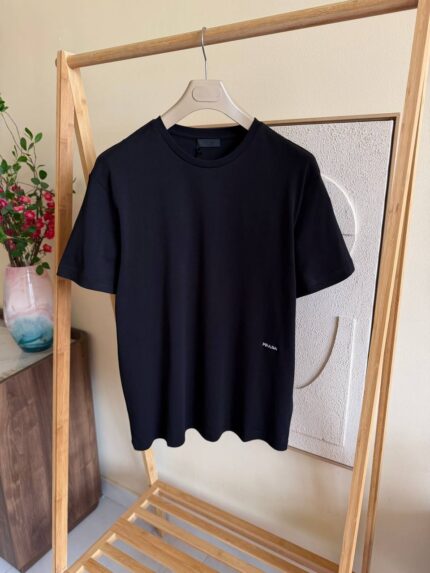 Prada Cotton Crew Neck T-Shirts