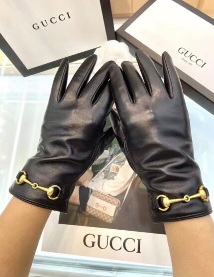 Gucci Horsebit Leather Gloves