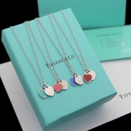 Tiffany & Co. Return To Tiffany Double Heart Tag Pendant Necklace