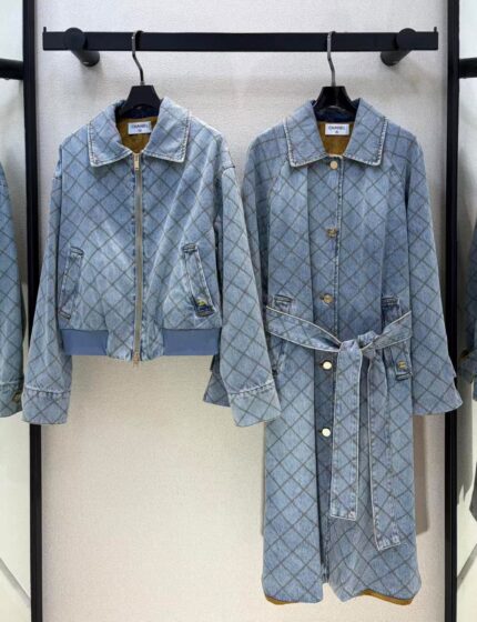 Chanel Diamond Quilted Denim Co-Ord Set