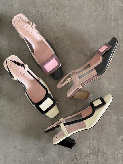 Roger Vivier Belle Vivier Slingback Block Heel Pumps