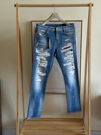 Amiri MX1 Distressed Ripped Skinny Denim Jeans
