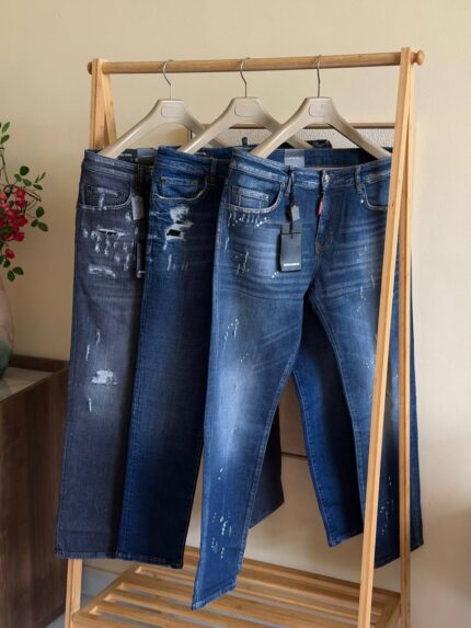 Dsquared2 Distressed Paint Splatter Ripped Denim Jeans