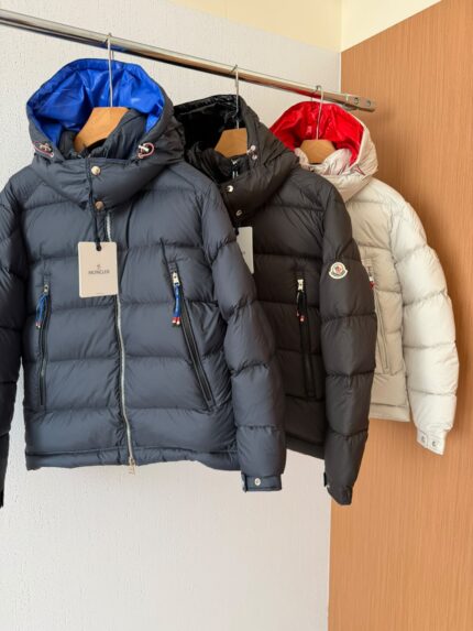 Moncler Hooded Down Puffer Jacket With Zip Pockets
