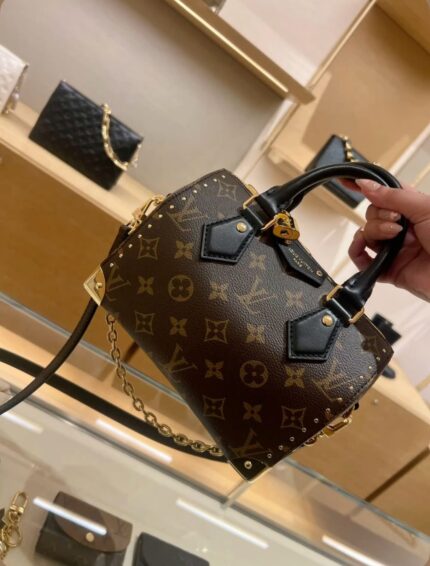 Louis Vuitton Alma BB Monogram Canvas Studded Dome Bag