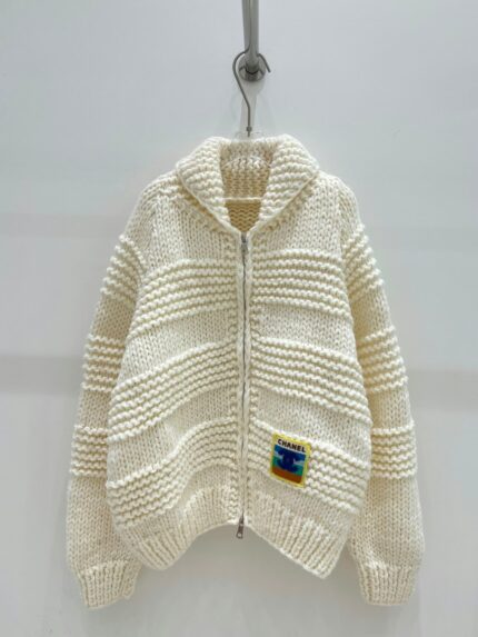 Chanel Chunky Knit Zip-Up Cardigans