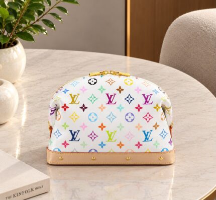 Louis Vuitton x Murakami White Multicolor Monogram Alma BB Bag and Cosmetic Pouch Sets