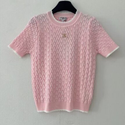 Chanel CC Crystal Knit Short Sleeve Tops