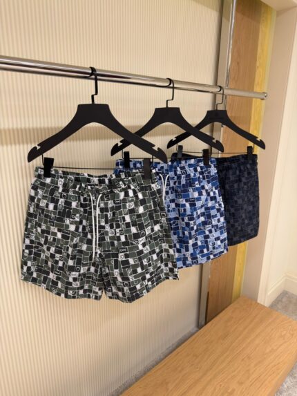 Hermès Mosaic Print Drawstring Swim Shorts