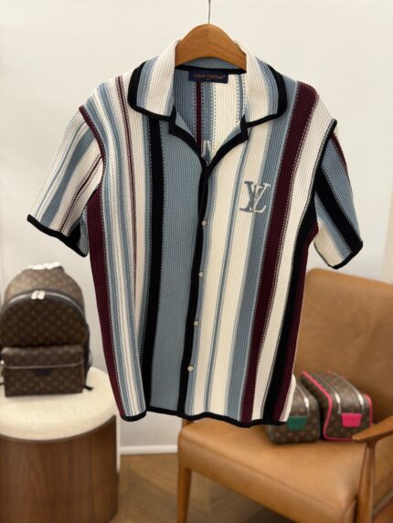 Louis Vuitton Striped Knit Bowling Shirt