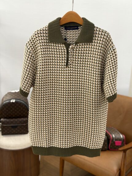 Louis Vuitton Crochet Knit Polo Shirt