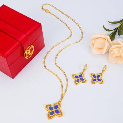 Roberto Coin Princess Flower Collection Necklace & Earrings Sets
