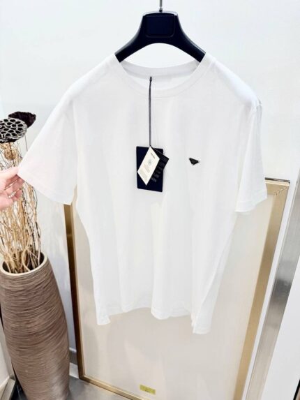 Prada Classic Logo Triangle Plaque  T-Shirts