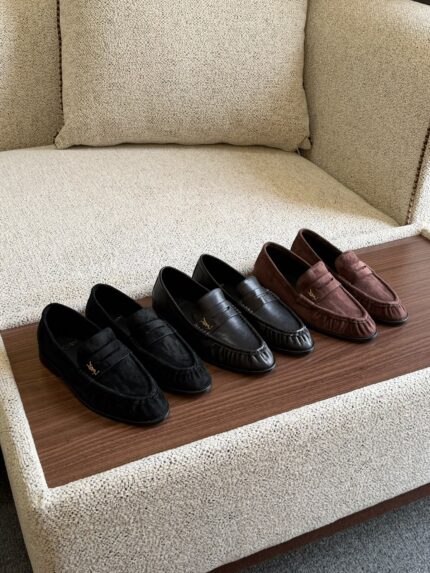 YSL Le Loafer - Penny Loafer in Suede and Leather