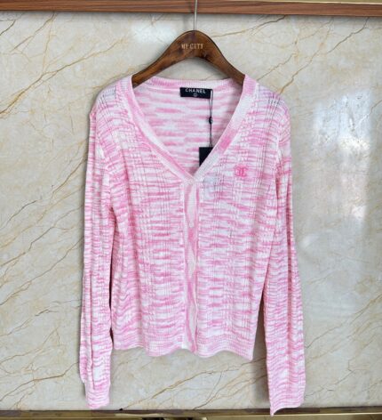 Chanel  Melange V-Neck Cardigan