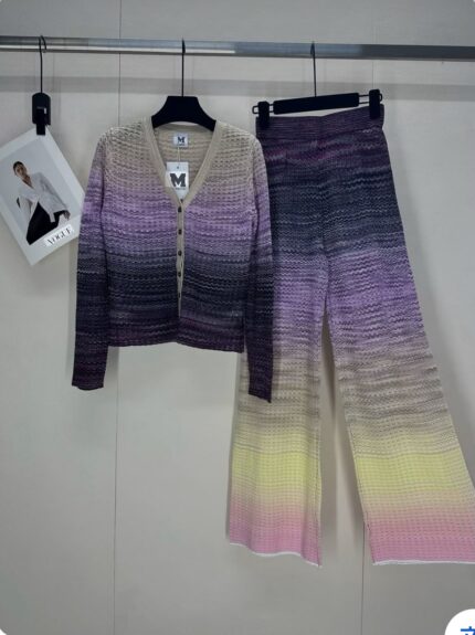 Missoni Rainbow Ombre Signature Zigzag Knit Co-Ord Set