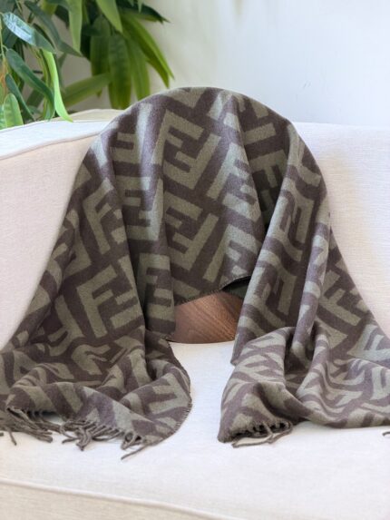 Fendi FF Zucca Monogram Wool Shawls
