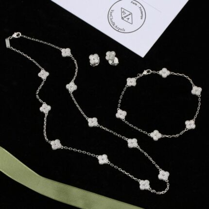 Van Cleef & Arpels Alhambra Diamond Clover Jewelry Sets