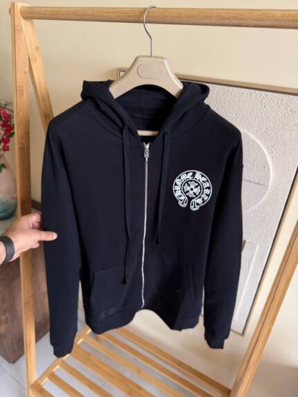 Chrome Hearts Horseshoe Cross Zip Up Hoodie