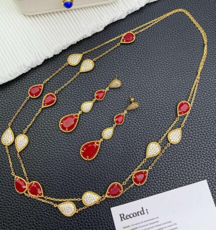 Boucheron Serpent Bohème Inspired Long Necklace and Earrings Sets