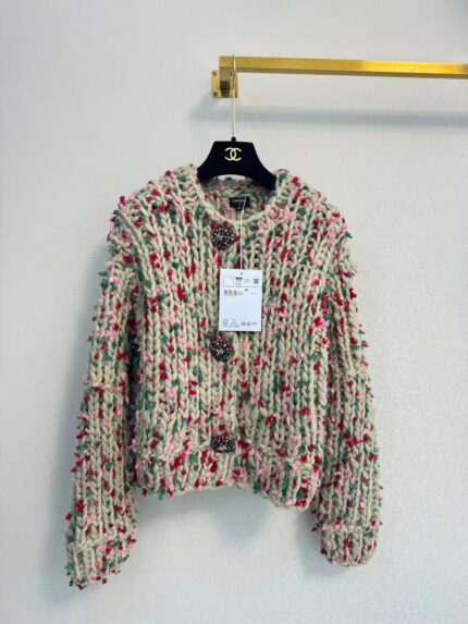 Chanel Chunky Knit Tweed Confetti Cardigan Jacket