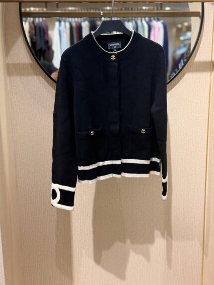 Chanel Classic Contrast Trim Cardigan Jacket