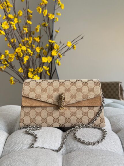 Gucci Dionysus Mini GG Canvas Envelope Chain Bag