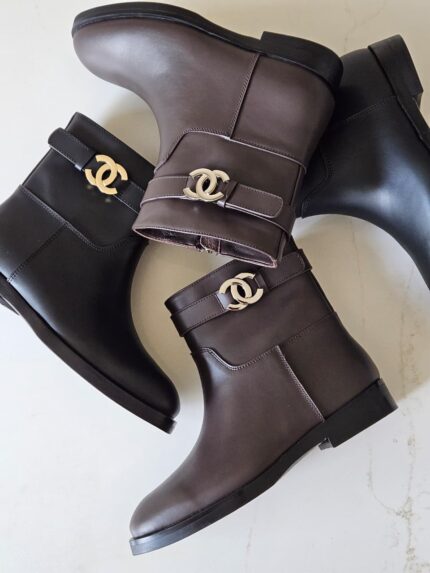 Chanel CC Turnlock Ankle Boots